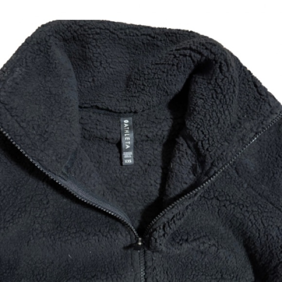 Athleta Black Tugga Sherpa Cropped Jacket - Picture 4 of 5